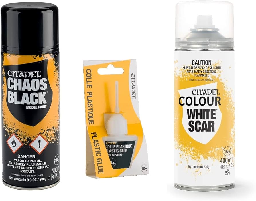 Amazon.com: Citadel Bundle: Chaos Black and White Scar Spray Paint